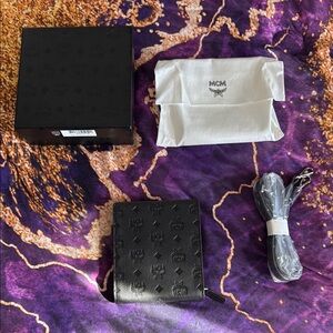 MCM Black Leather Wallet bag